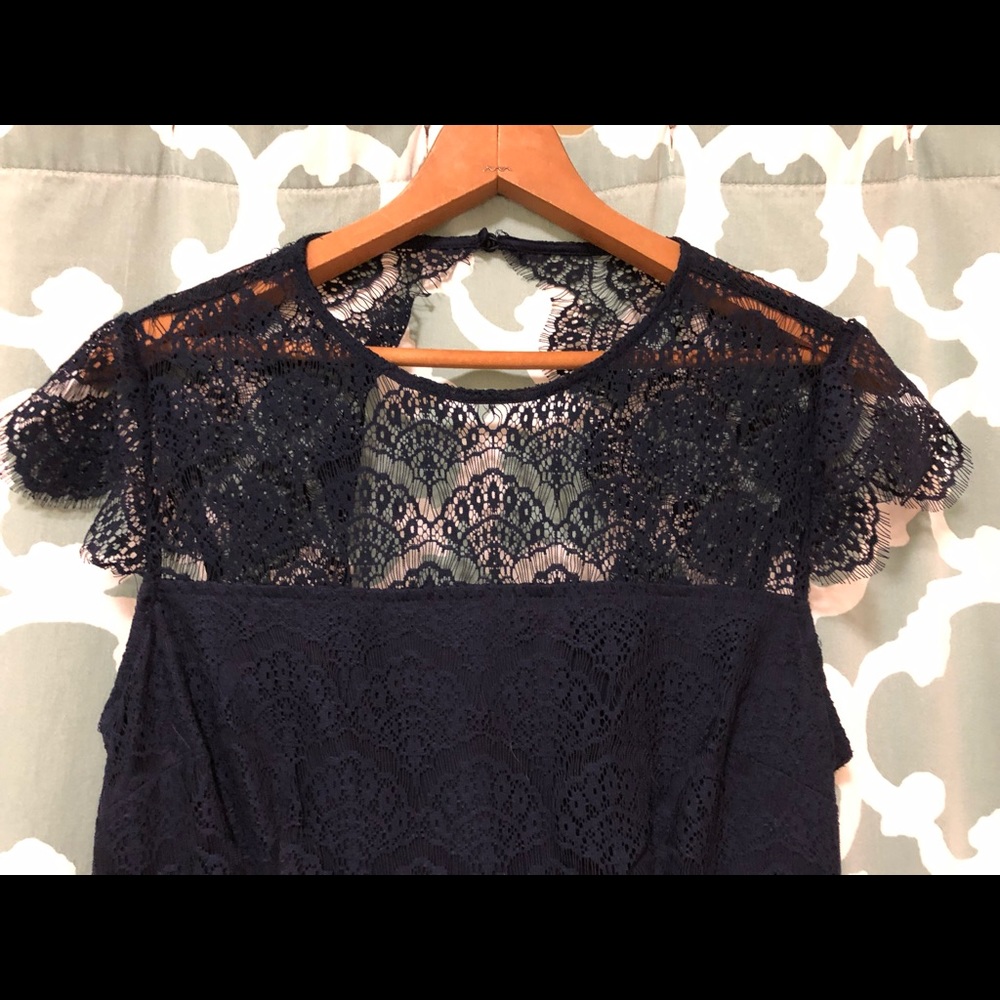 Eliza J Short Lace Cocktail Dress